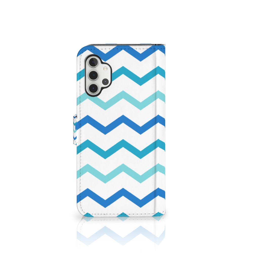 Samsung Galaxy A32 4G Telefoon Hoesje Zigzag Blauw
