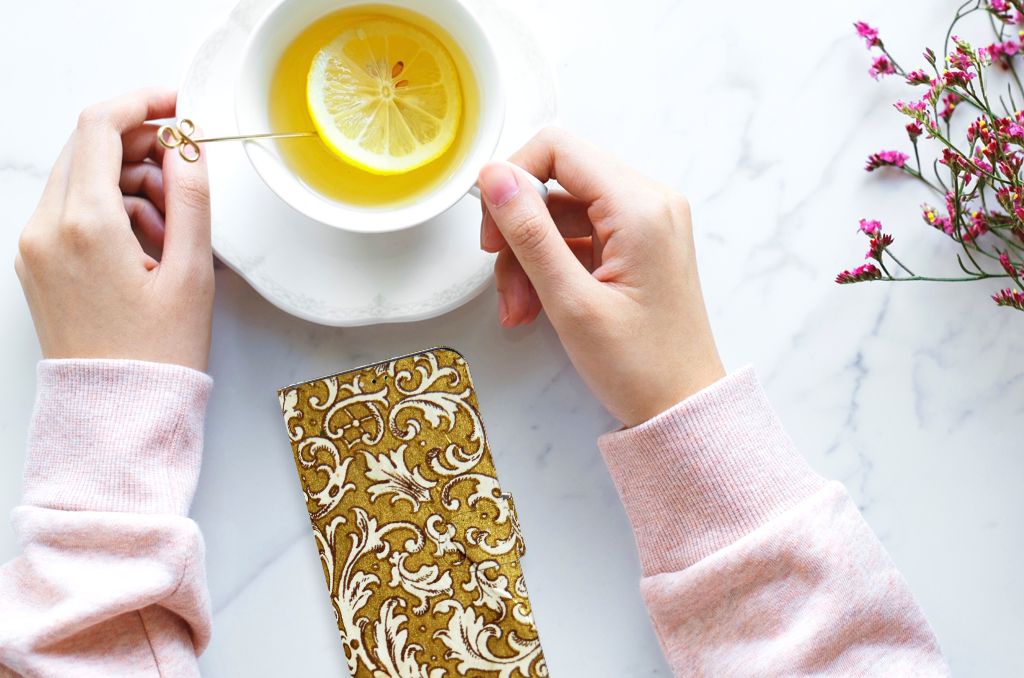 Wallet Case Samsung Galaxy A03 Barok Goud