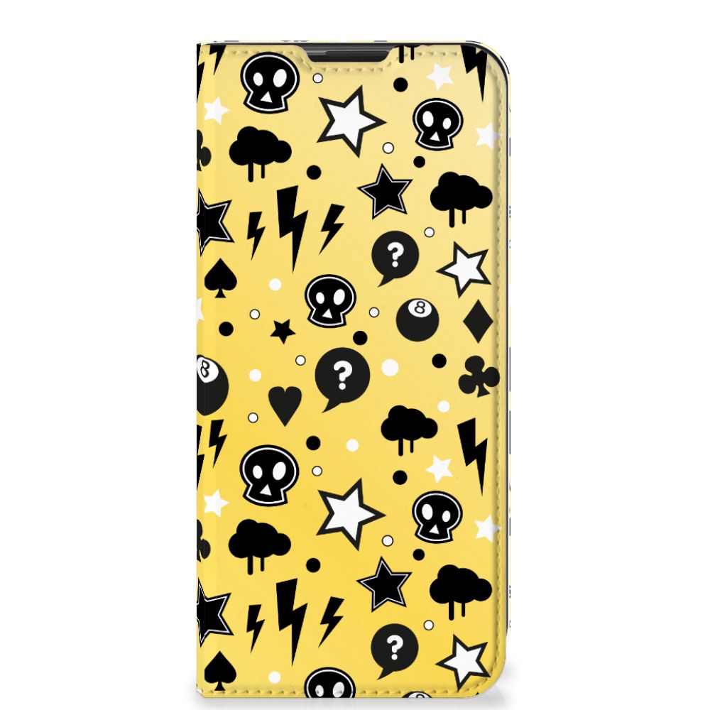 Mobiel BookCase Motorola Moto G9 Play Punk Geel - B2C Telecom
