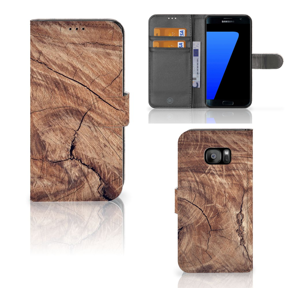 Samsung Galaxy S7 Edge Book Style Case Tree Trunk
