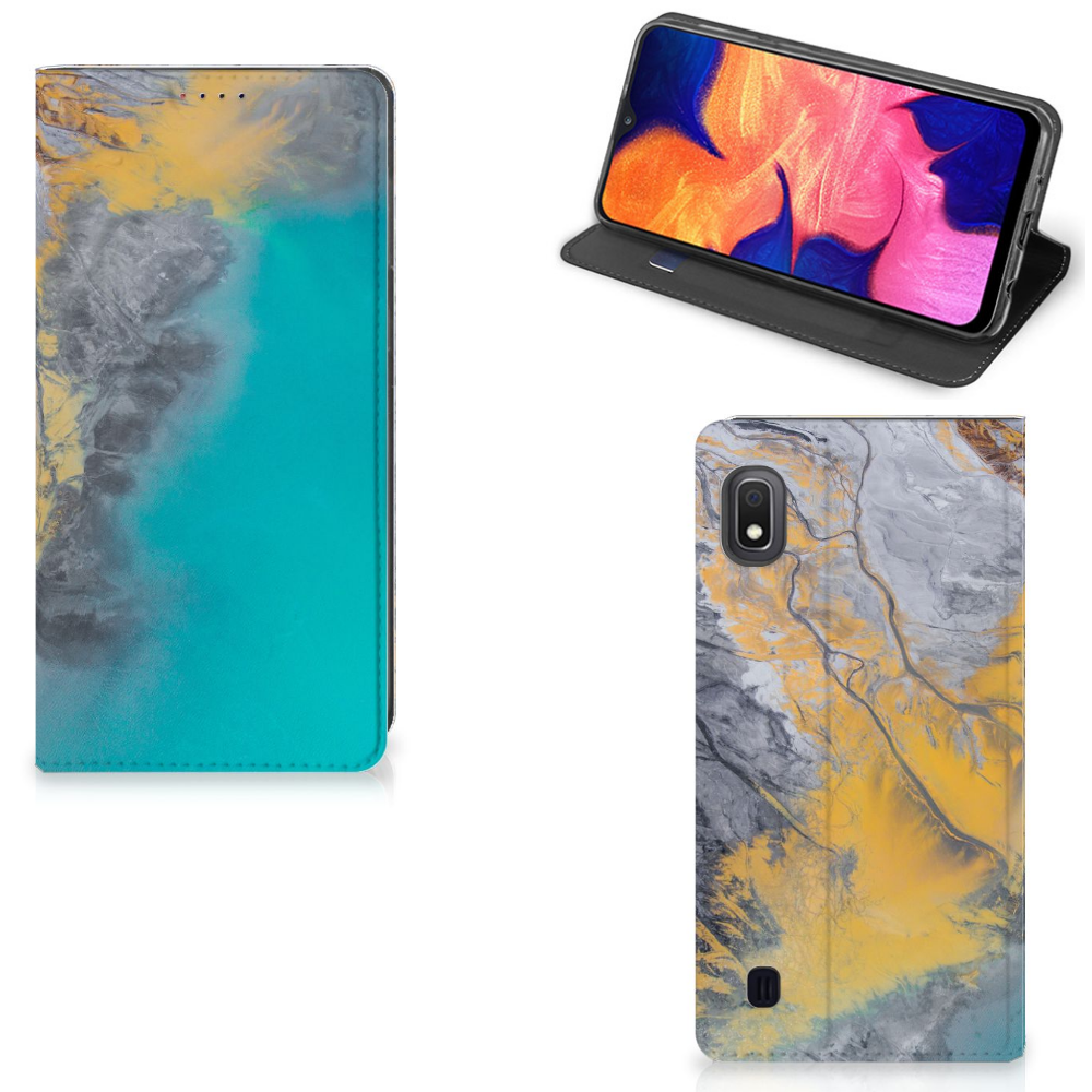 Samsung Galaxy A10 Standcase Marble Blue Gold