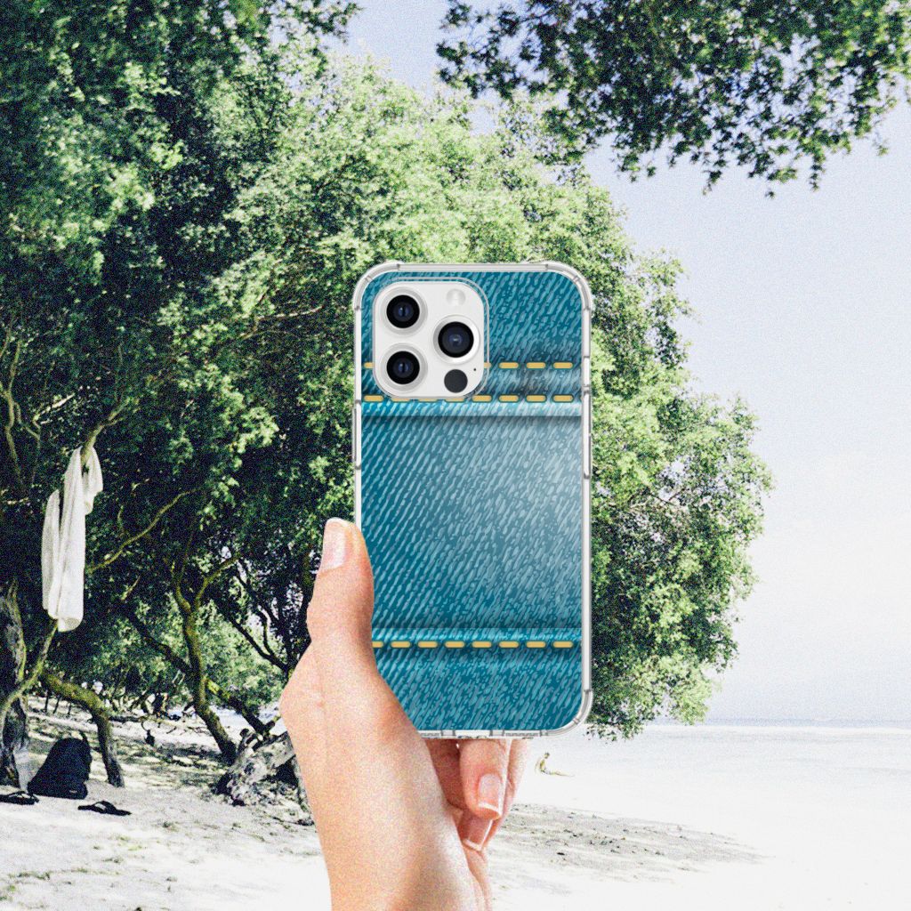 iPhone 13 Pro Max Anti Shock Bumper Case Jeans - B2C Telecom