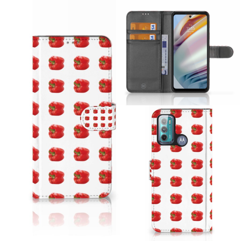 Motorola Moto G60 Book Cover Paprika Red