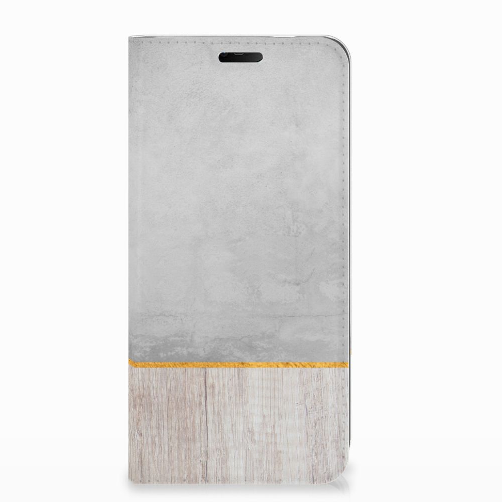 Nokia 7.1 (2018) Book Wallet Case Wood Concrete