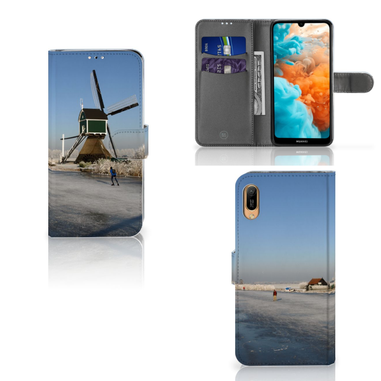 Huawei Y6 (2019) Flip Cover Schaatsers