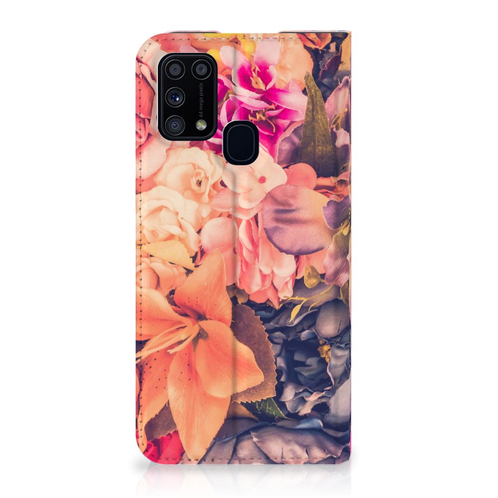 Samsung Galaxy M31 Smart Cover Bosje Bloemen - B2C Telecom