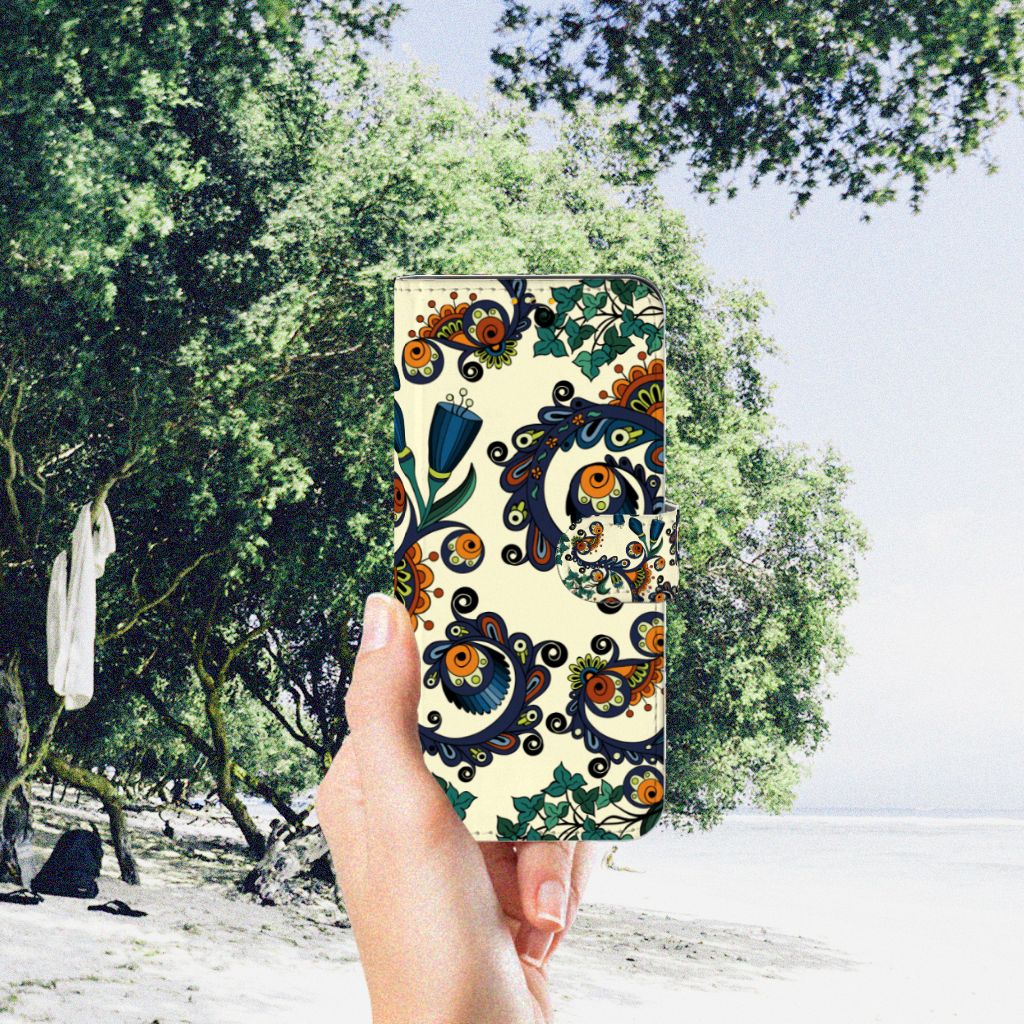 Wallet Case Samsung Galaxy M52 Barok Flower