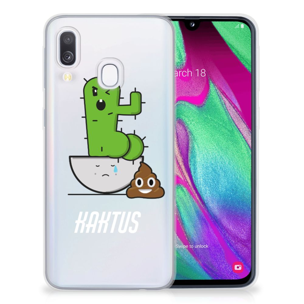 Samsung Galaxy A40 Telefoonhoesje met Naam Cactus Poo