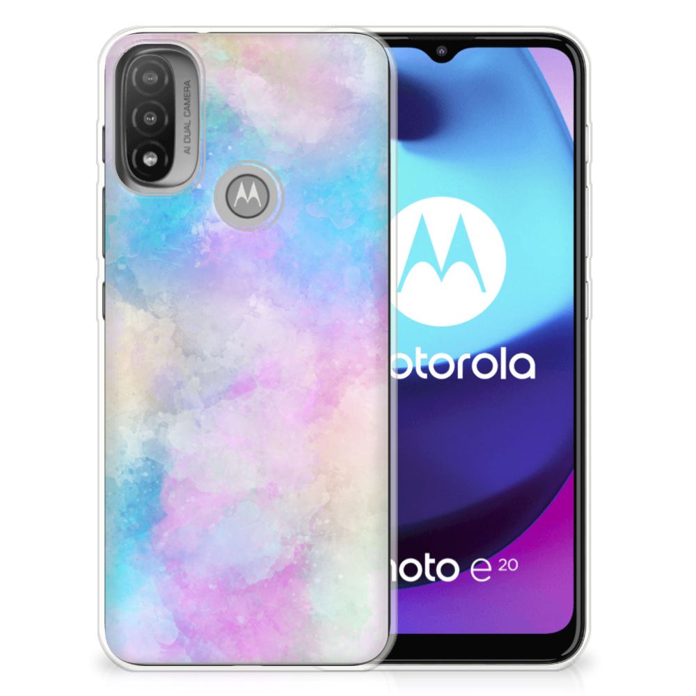 Hoesje maken Motorola Moto E20 | E40 Watercolor Light