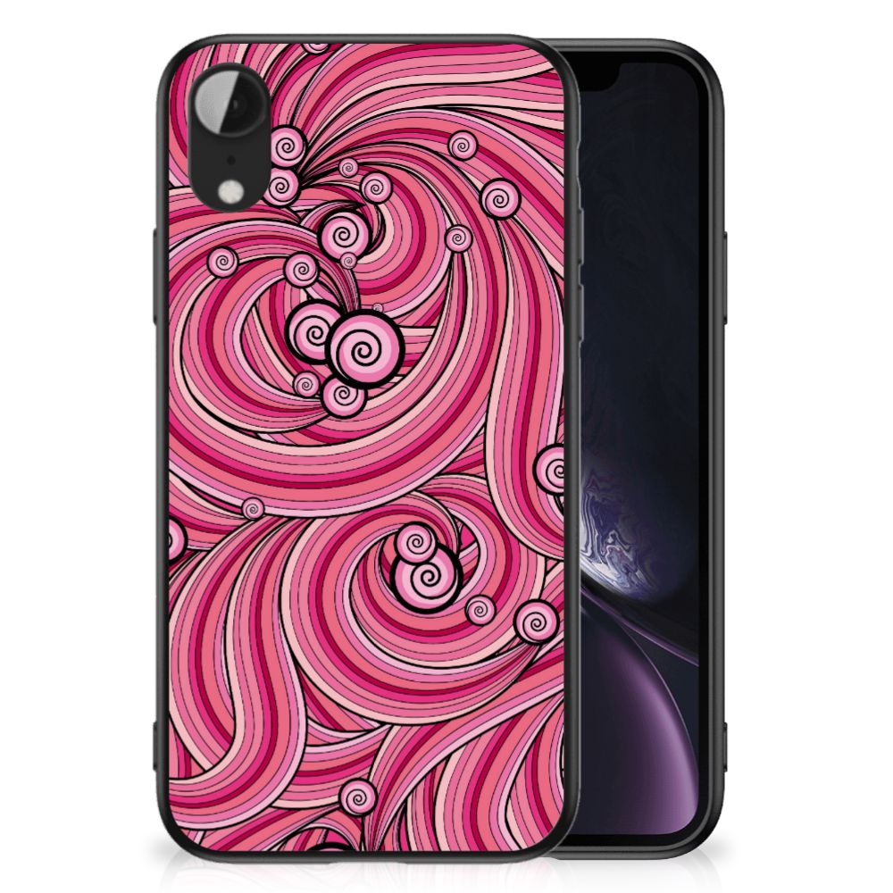 Apple iPhone XR Leuk Telefoonhoesje Swirl Pink