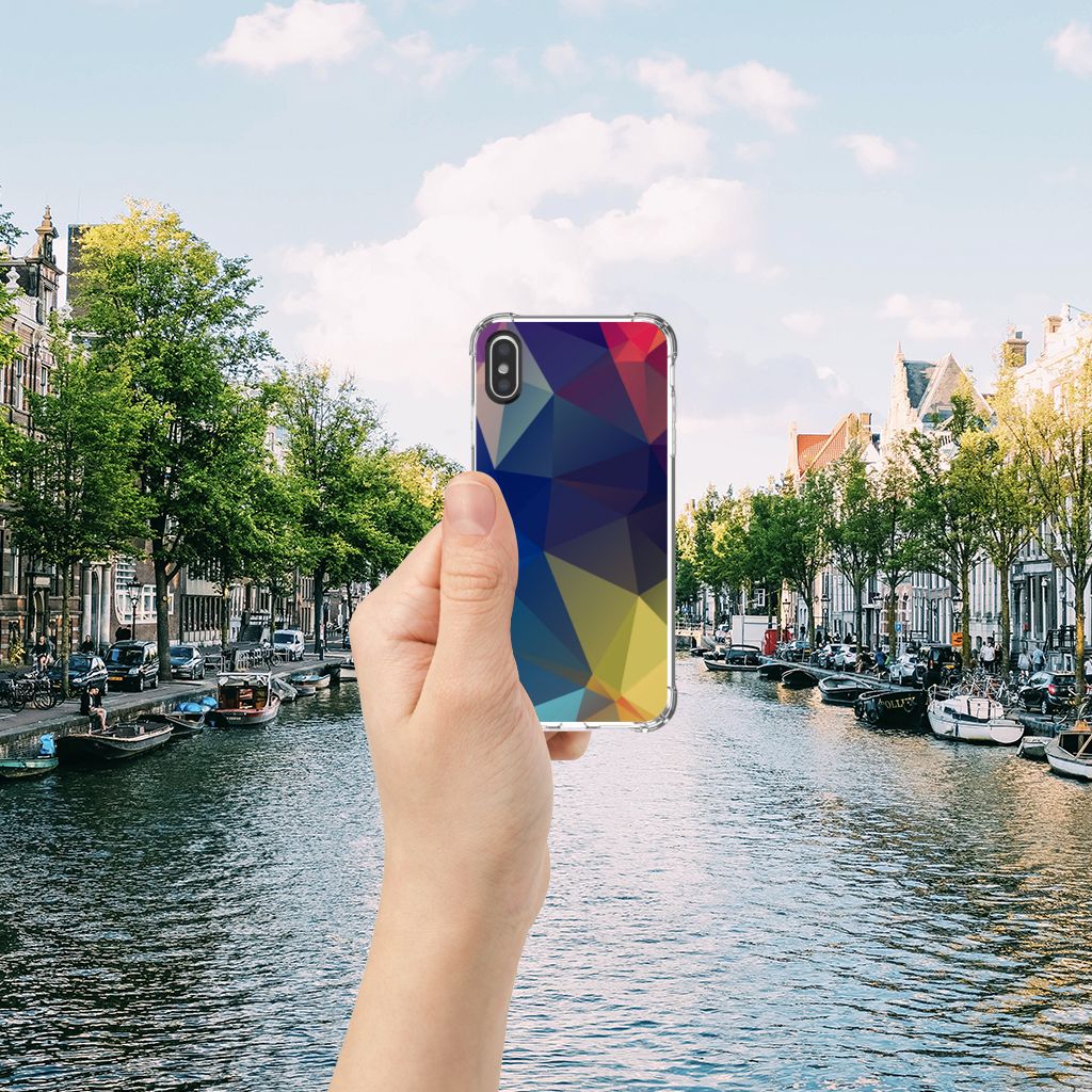 Apple iPhone X | Xs Shockproof Case Polygon Dark