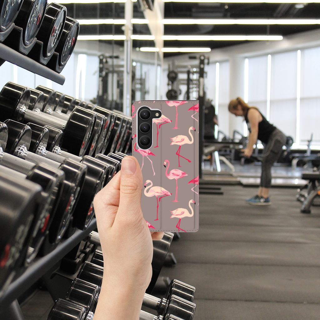 Samsung Galaxy S23 Hoesje maken Flamingo - B2C Telecom