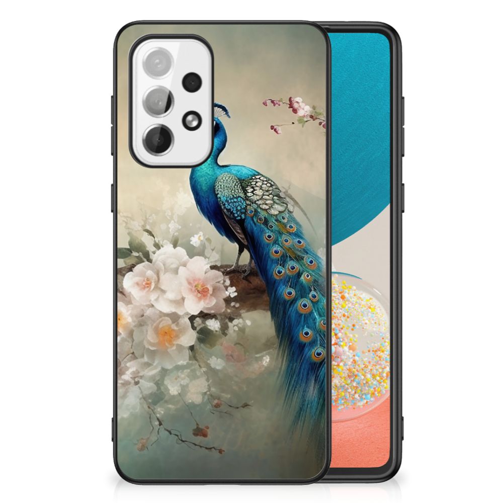 Dierenprint Telefoonhoesje voor Samsung Galaxy A73 Vintage Pauwen