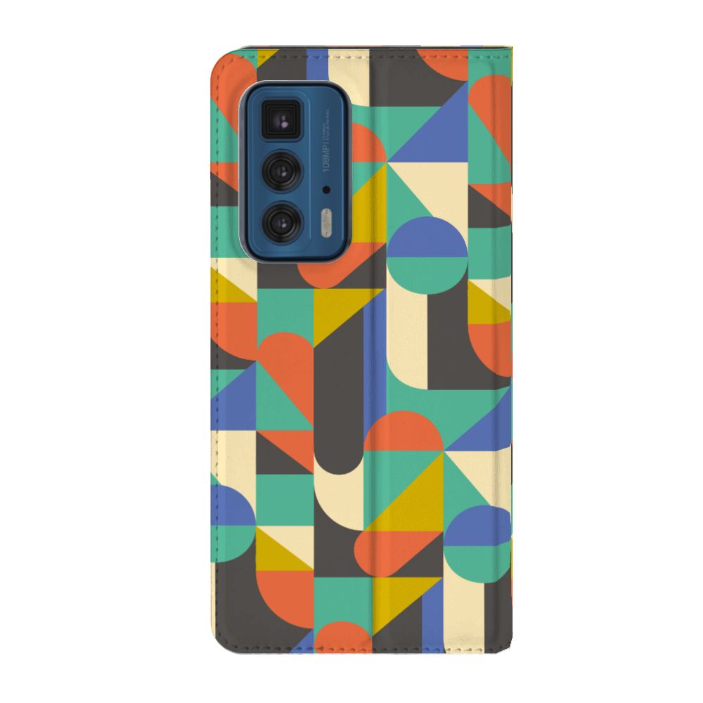 Motorola Edge 20 Pro Hoesje met Magneet Funky Retro - B2C Telecom
