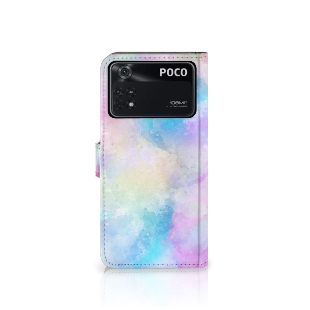 Hoesje Xiaomi Poco X4 Pro 5G Watercolor Light in pastel kleuren met pasjeshouder