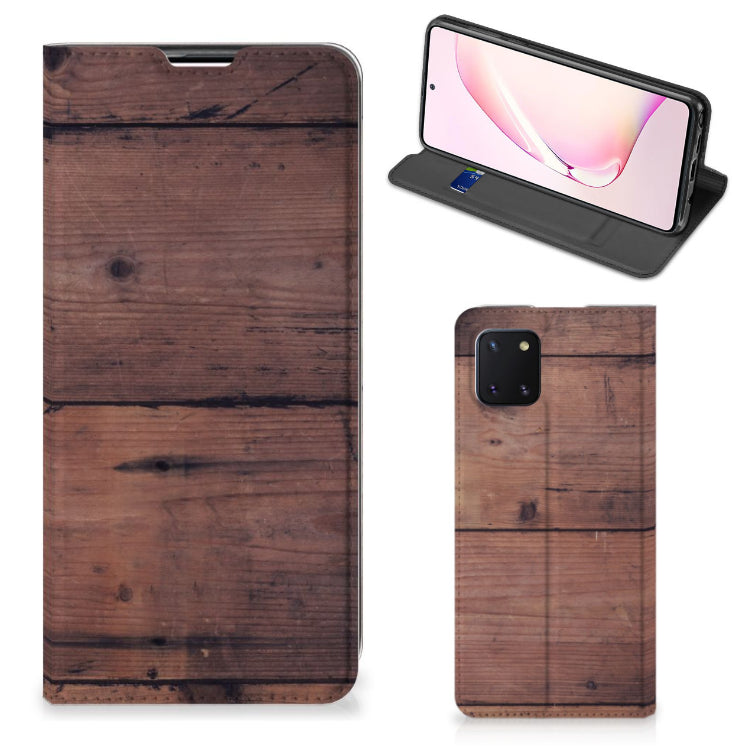 Samsung Galaxy Note 10 Lite Book Wallet Case Old Wood