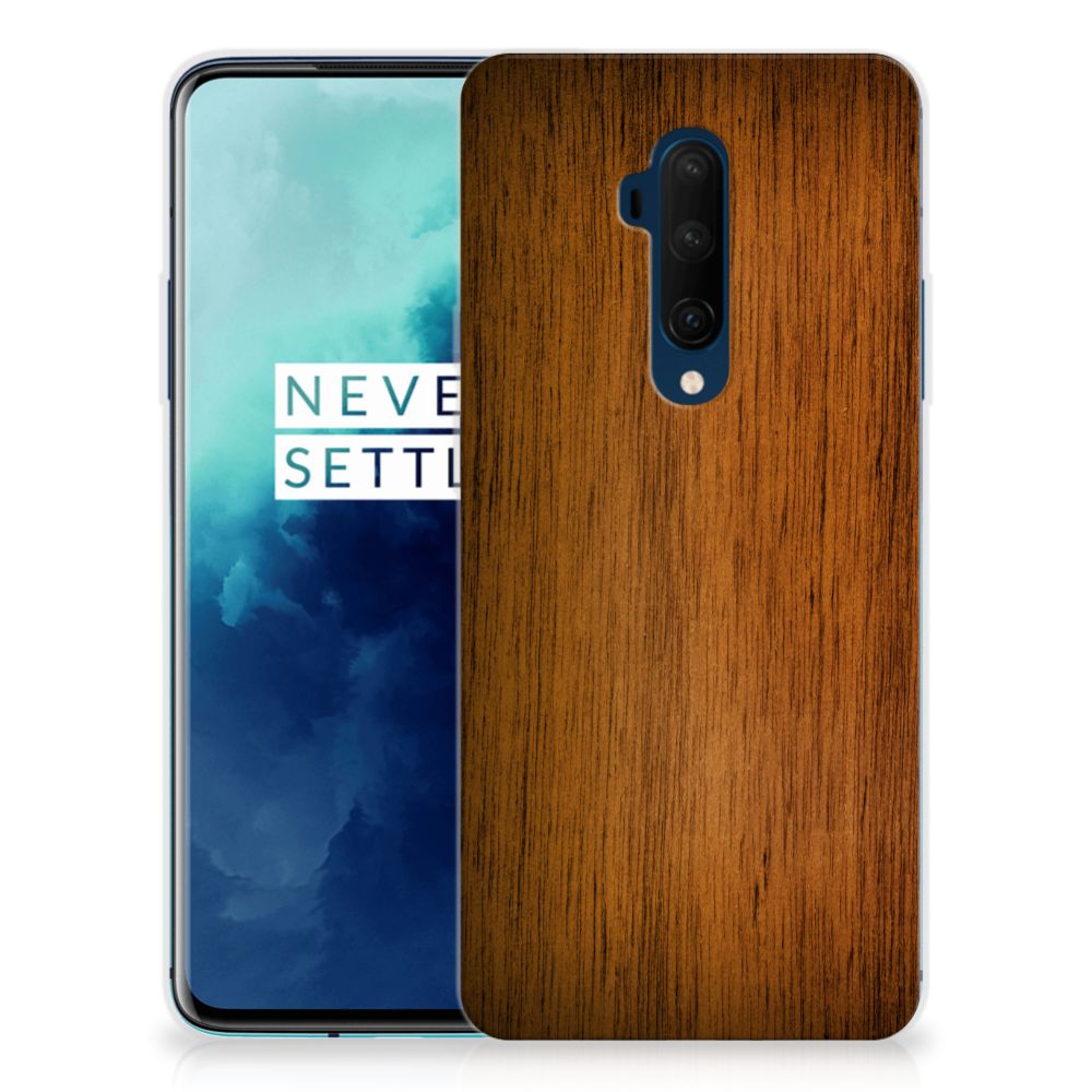 OnePlus 7T Pro Bumper Hoesje Donker Hout