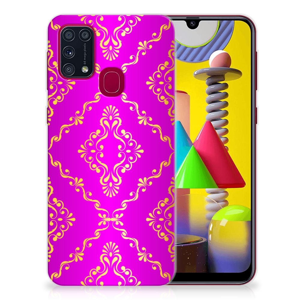 Siliconen Hoesje Samsung Galaxy M31 Barok Roze B2C Telecom