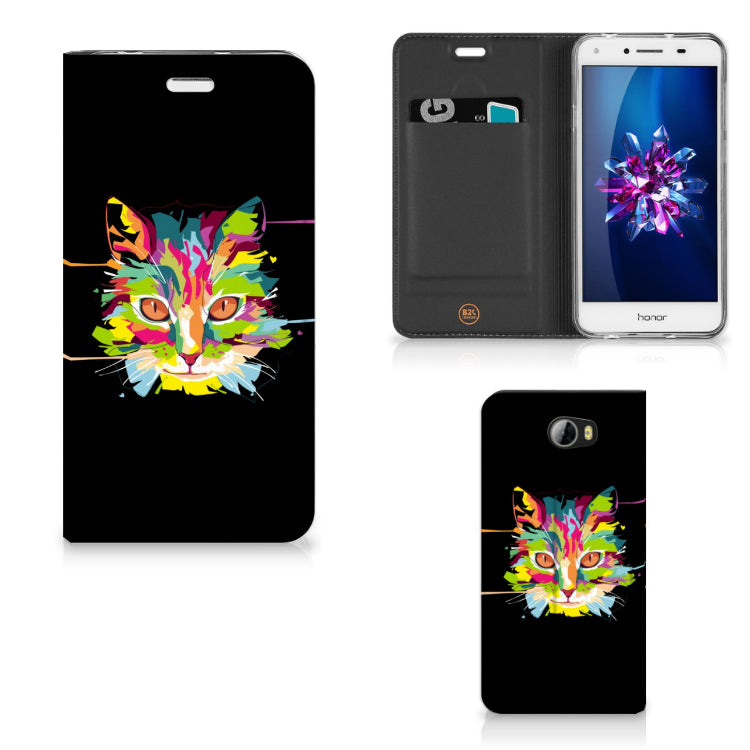 Huawei Y5 2 | Y6 Compact Magnet Case Cat Color