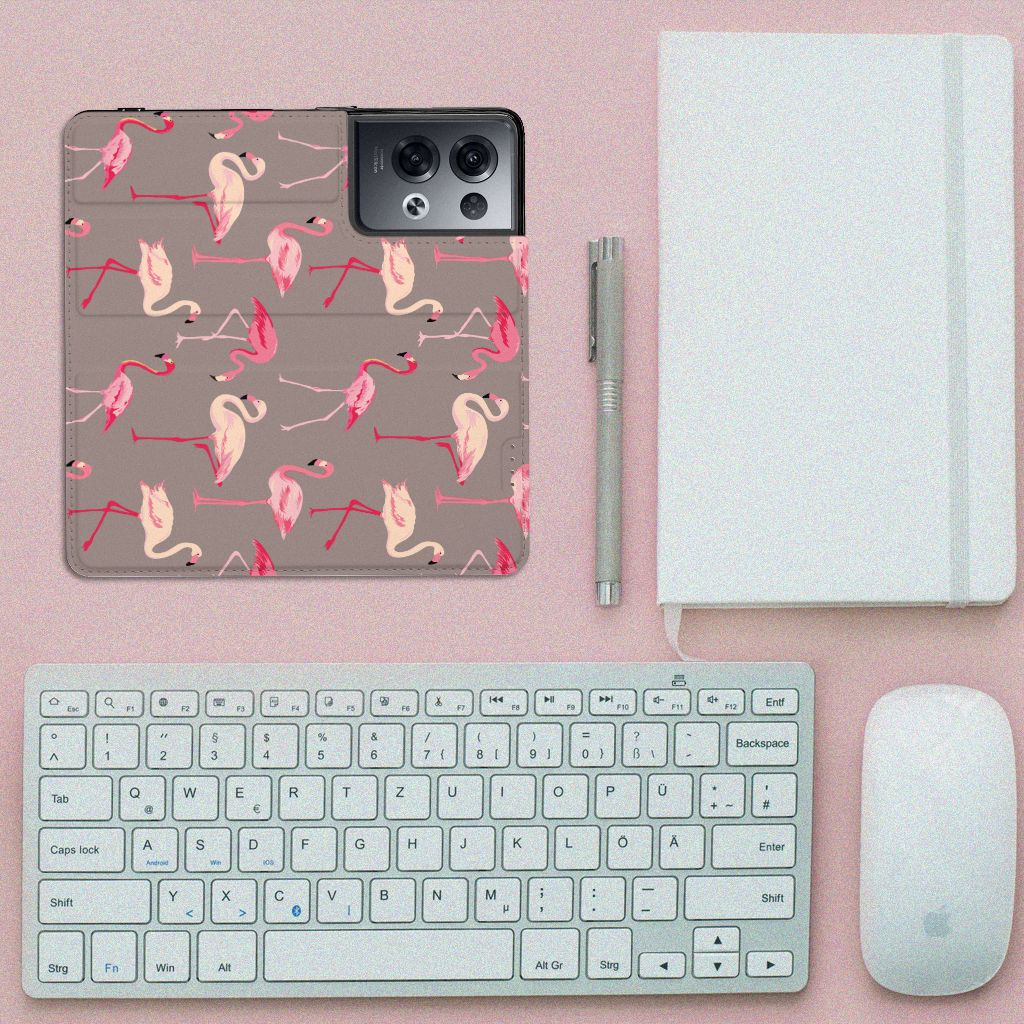 OPPO Reno8 Pro Hoesje maken Flamingo - B2C Telecom