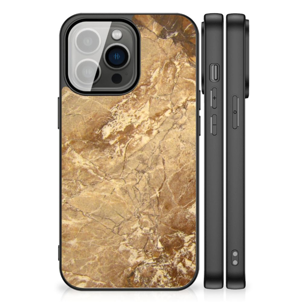 iPhone 13 Pro Marmeren Print Telefoonhoesje Marmer Creme B2C Telecom