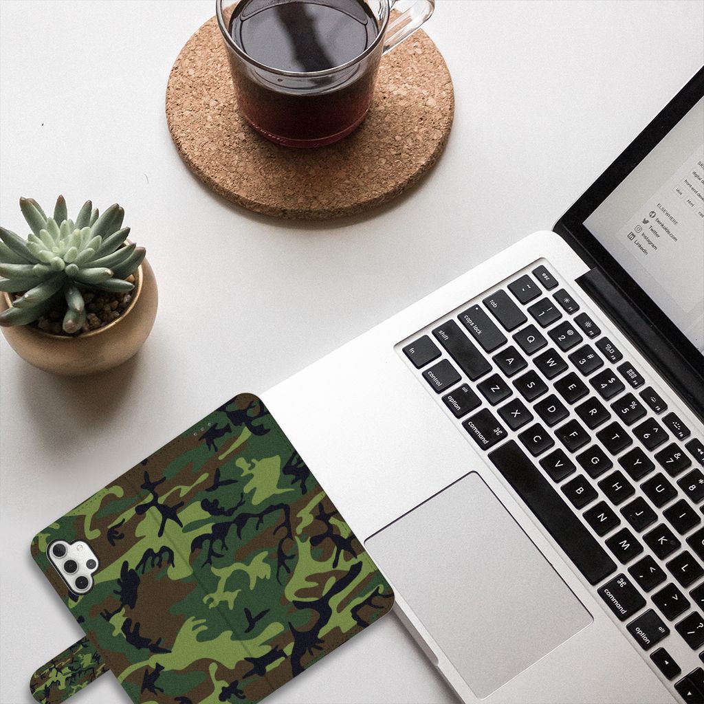 Samsung Galaxy A32 5G Telefoon Hoesje Army Dark