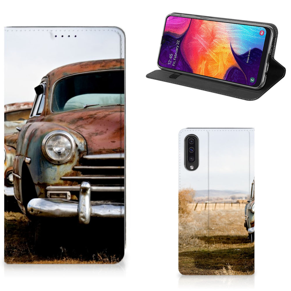 Samsung Galaxy A50 Stand Case Vintage Auto