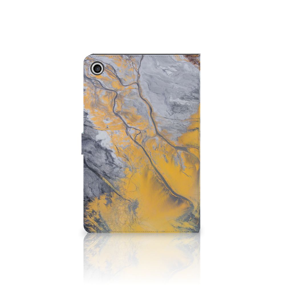 Lenovo Tab M10 Plus 3rd Gen 10.6 inch Leuk Tablet hoesje  Marble Blue Gold