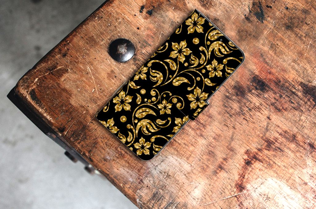 Nokia 5.3 Hoesje Gouden Bloemen