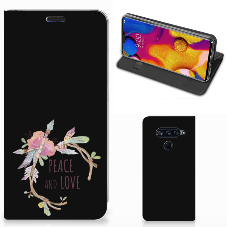 LG V40 Thinq Magnet Case Boho Text