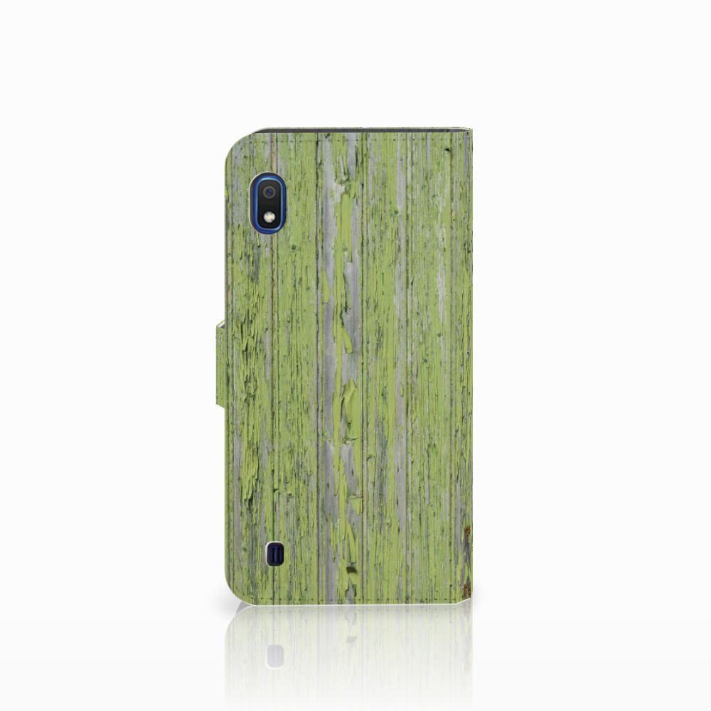 Samsung Galaxy A10 Book Style Case Green Wood