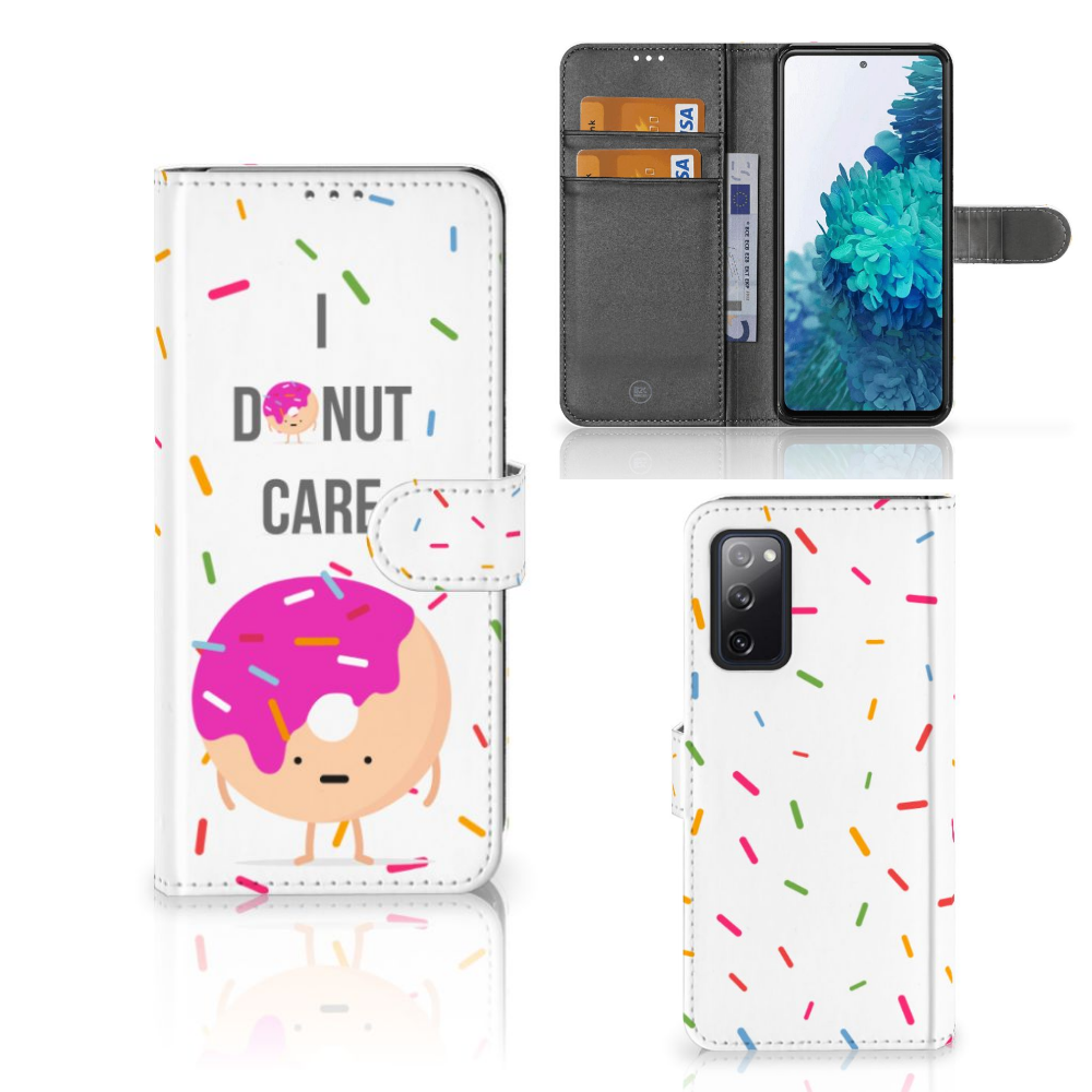 Samsung Galaxy S20 FE Book Cover Donut Roze