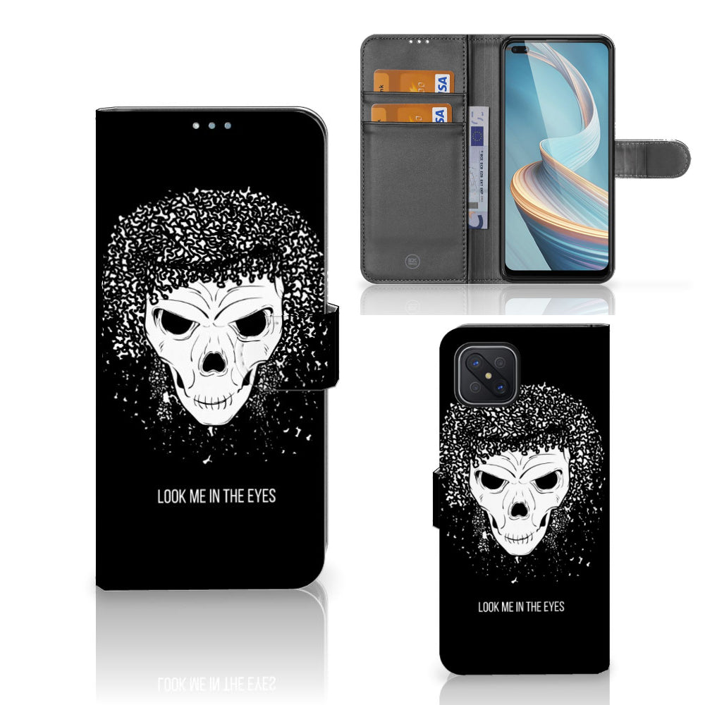 Telefoonhoesje met Naam OPPO Reno4 Z Skull Hair