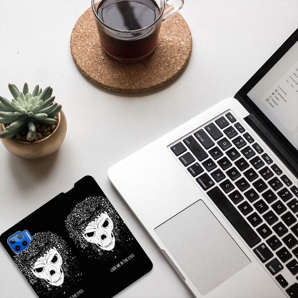 Mobiel BookCase Motorola Moto G 5G Plus Skull Hair - B2C Telecom