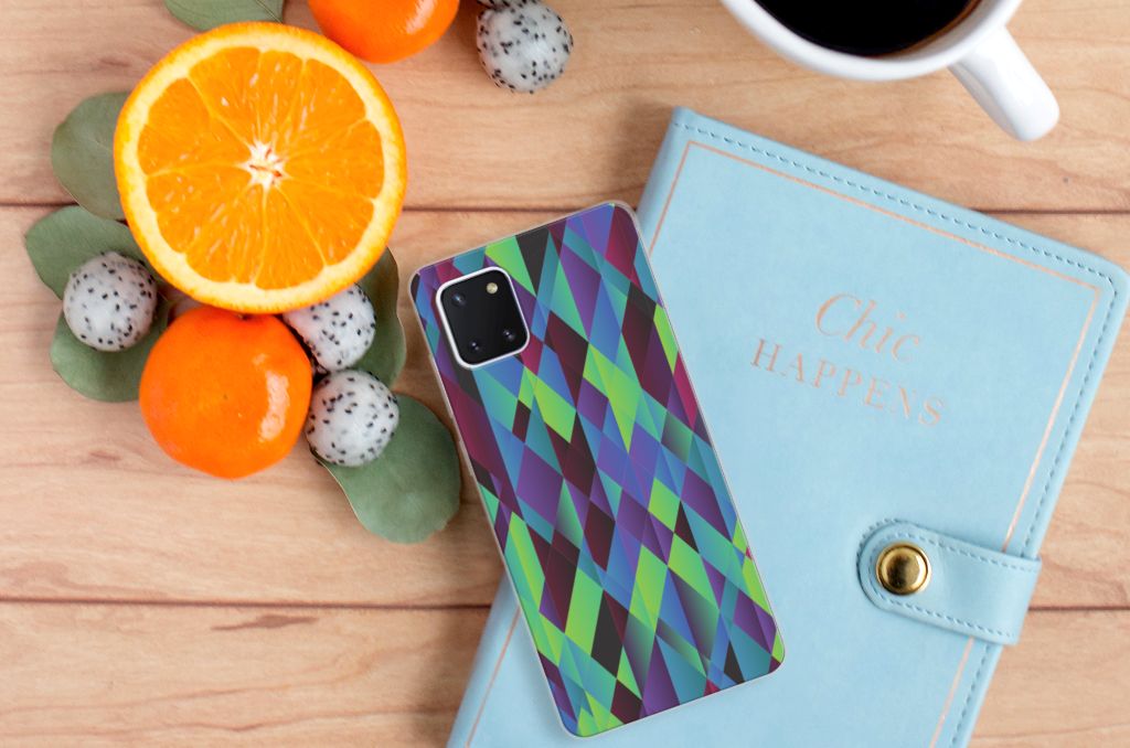 Samsung Galaxy Note 10 Lite TPU Hoesje Abstract Green Blue B2C Telecom