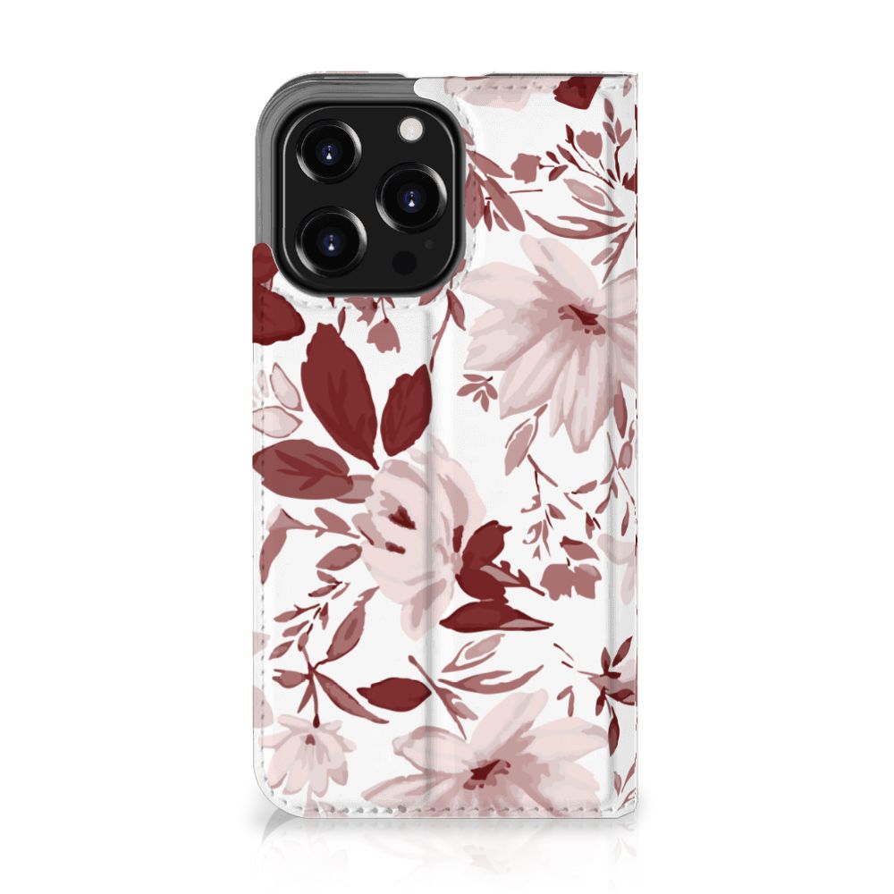 Bookcase iPhone 13 Pro Watercolor Flowers - B2C Telecom