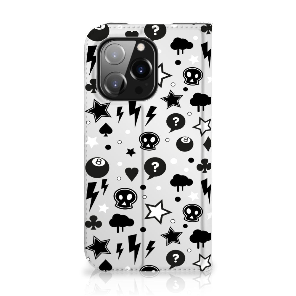 Mobiel BookCase iPhone 14 Pro Silver Punk - B2C Telecom
