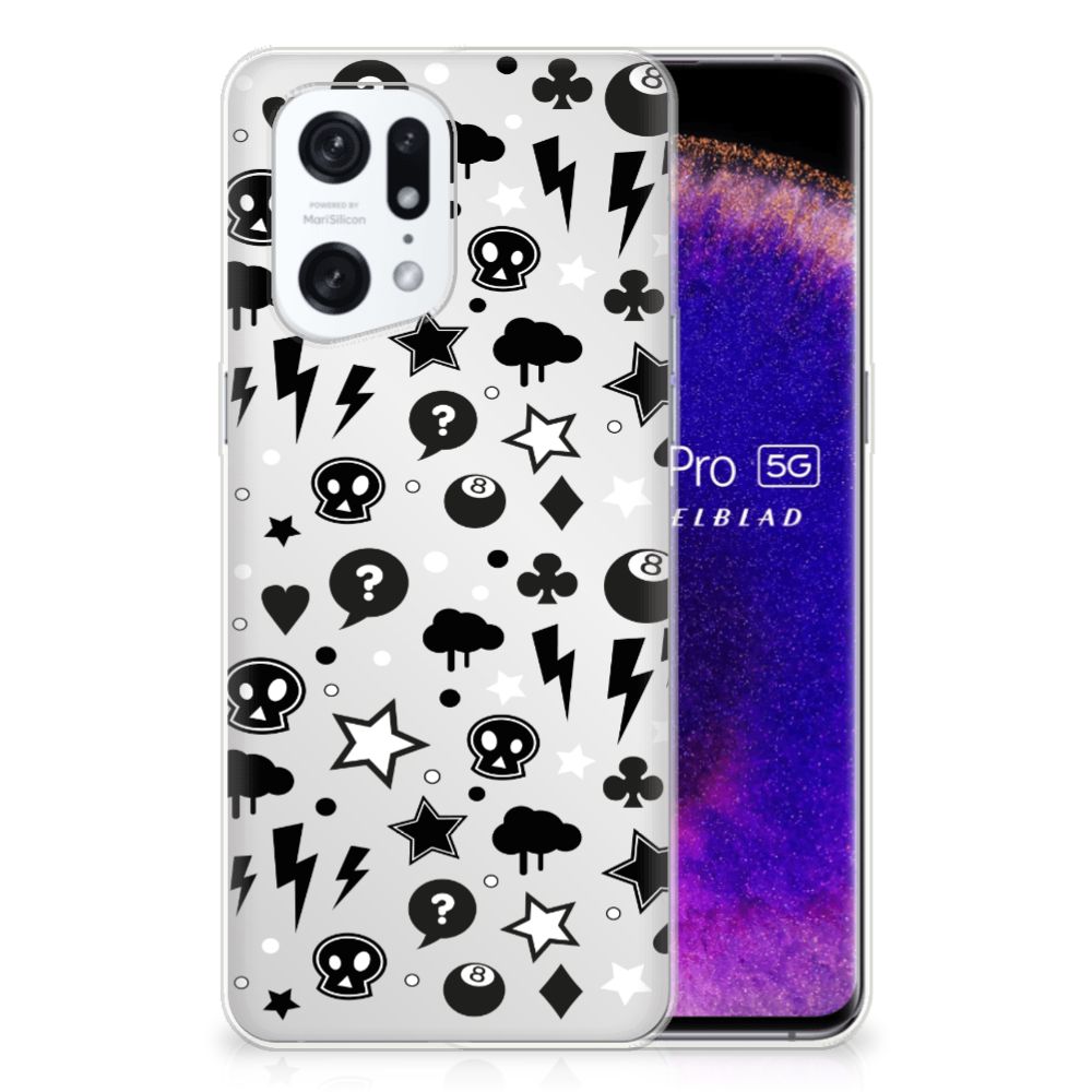 Silicone Back Case OPPO Find X5 Pro Silver Punk