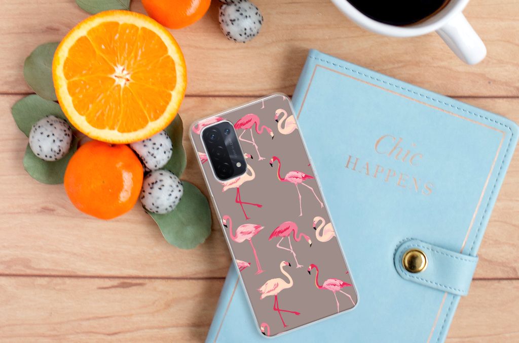 OPPO A93 5G TPU Hoesje Flamingo