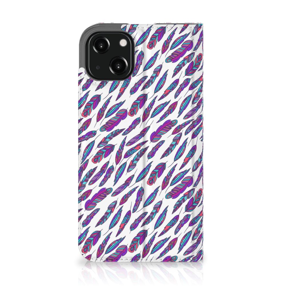 iPhone 13 Hoesje met Magneet Feathers Color