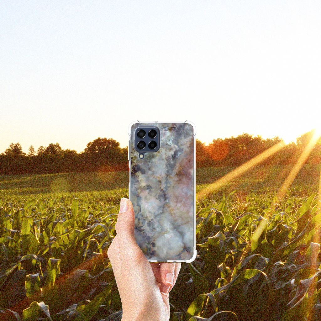 Samsung Galaxy M53 Anti-Shock Hoesje Marmer Grijs B2C Telecom