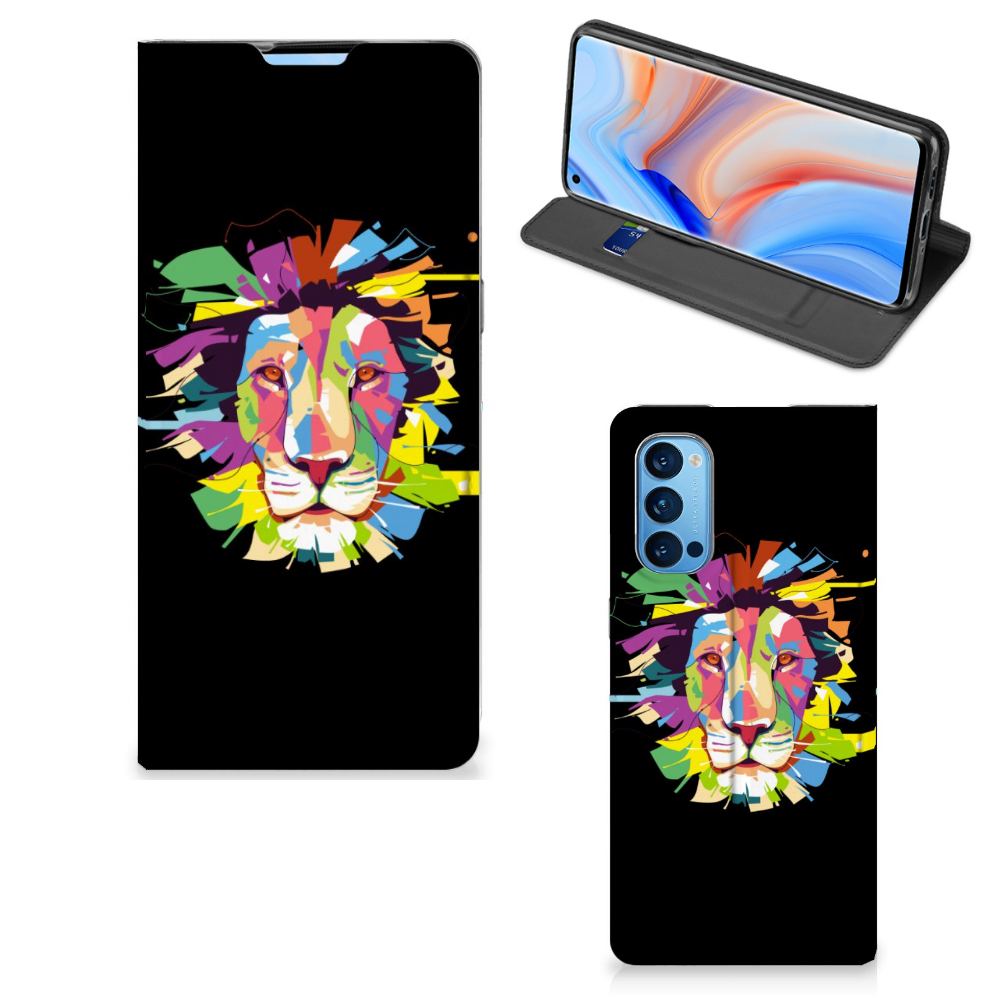 OPPO Reno4 Pro 5G Magnet Case Lion Color - B2C Telecom