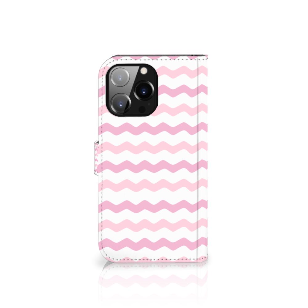 iPhone 14 Pro Max Telefoon Hoesje Waves Roze