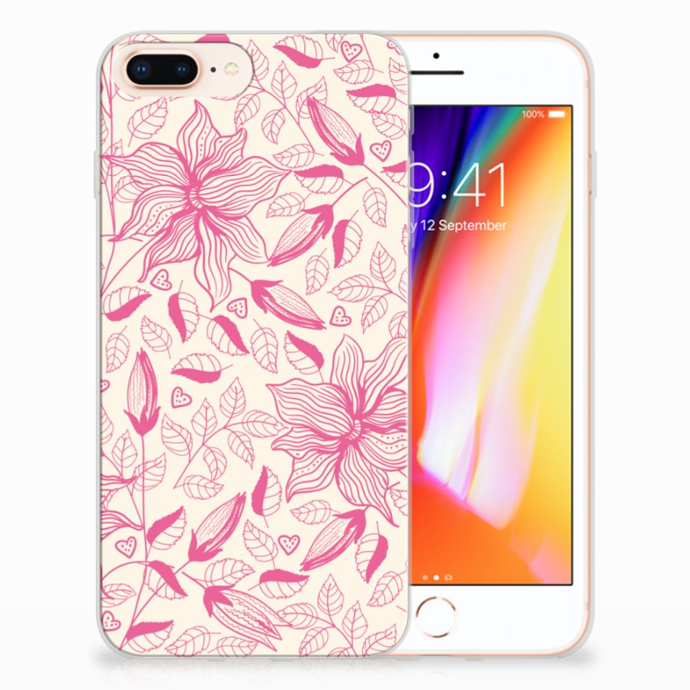 Apple iPhone 7 Plus | 8 Plus TPU Case Pink Flowers