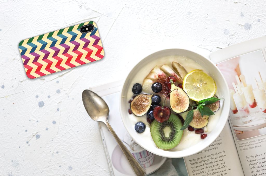 Apple iPhone X | Xs TPU bumper Zigzag Multi Color