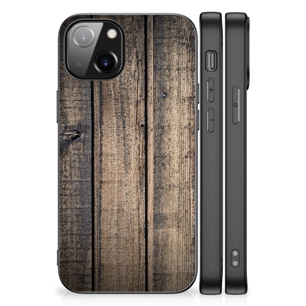 Apple iPhone 13 Houten Print Telefoonhoesje Steigerhout