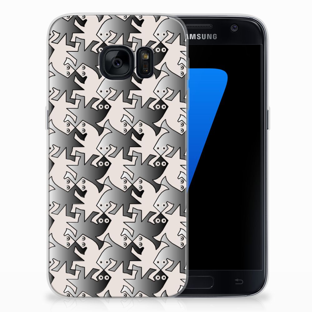 Samsung Galaxy S7 TPU Hoesje Salamander Grey