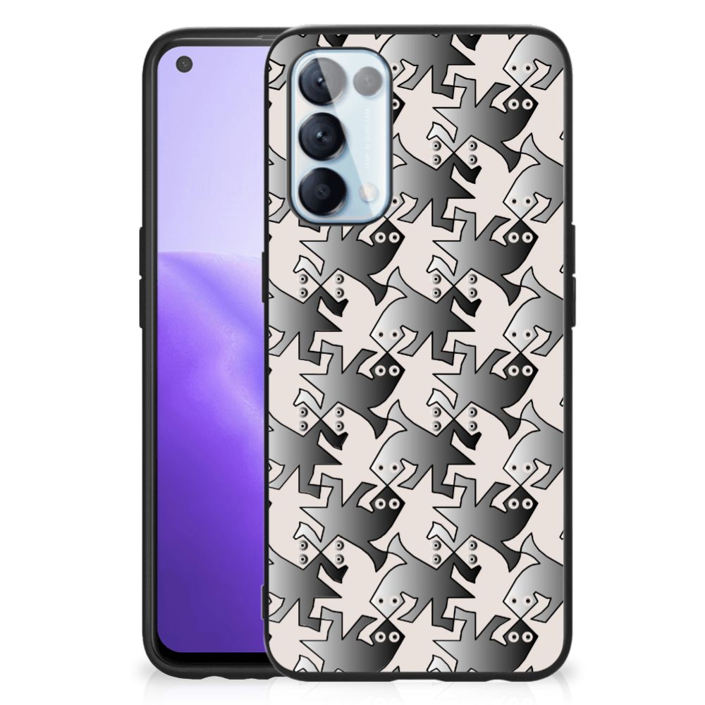 OPPO Reno5 5G | Find X3 Lite Dierenprint Telefoonhoesje Salamander Grey B2C Telecom