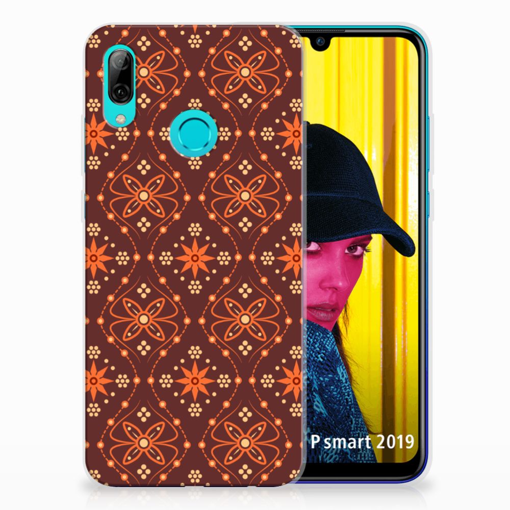 Huawei P Smart 2019 TPU bumper Batik Brown