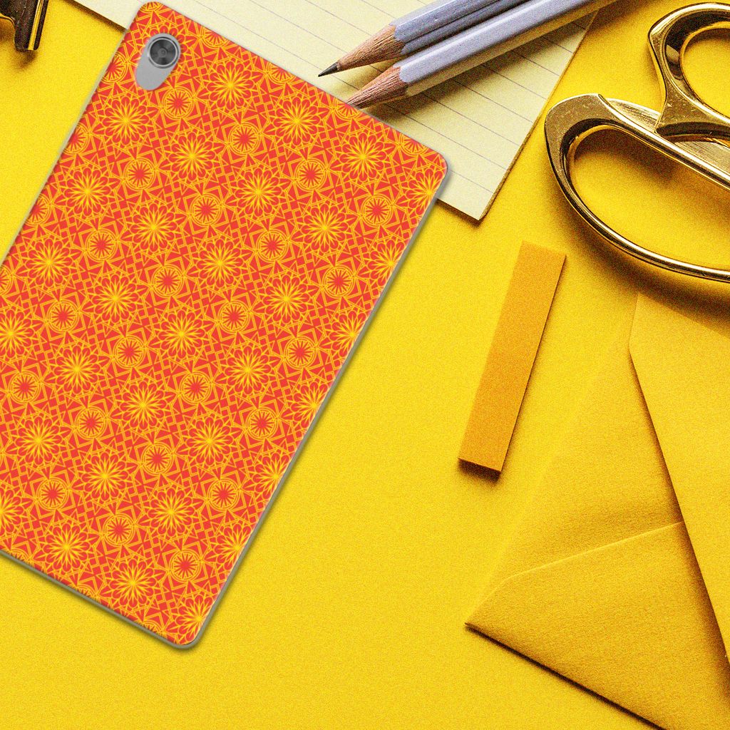Lenovo Tab M10 HD (2de generatie) Hippe Hoes Batik Oranje - B2C Telecom
